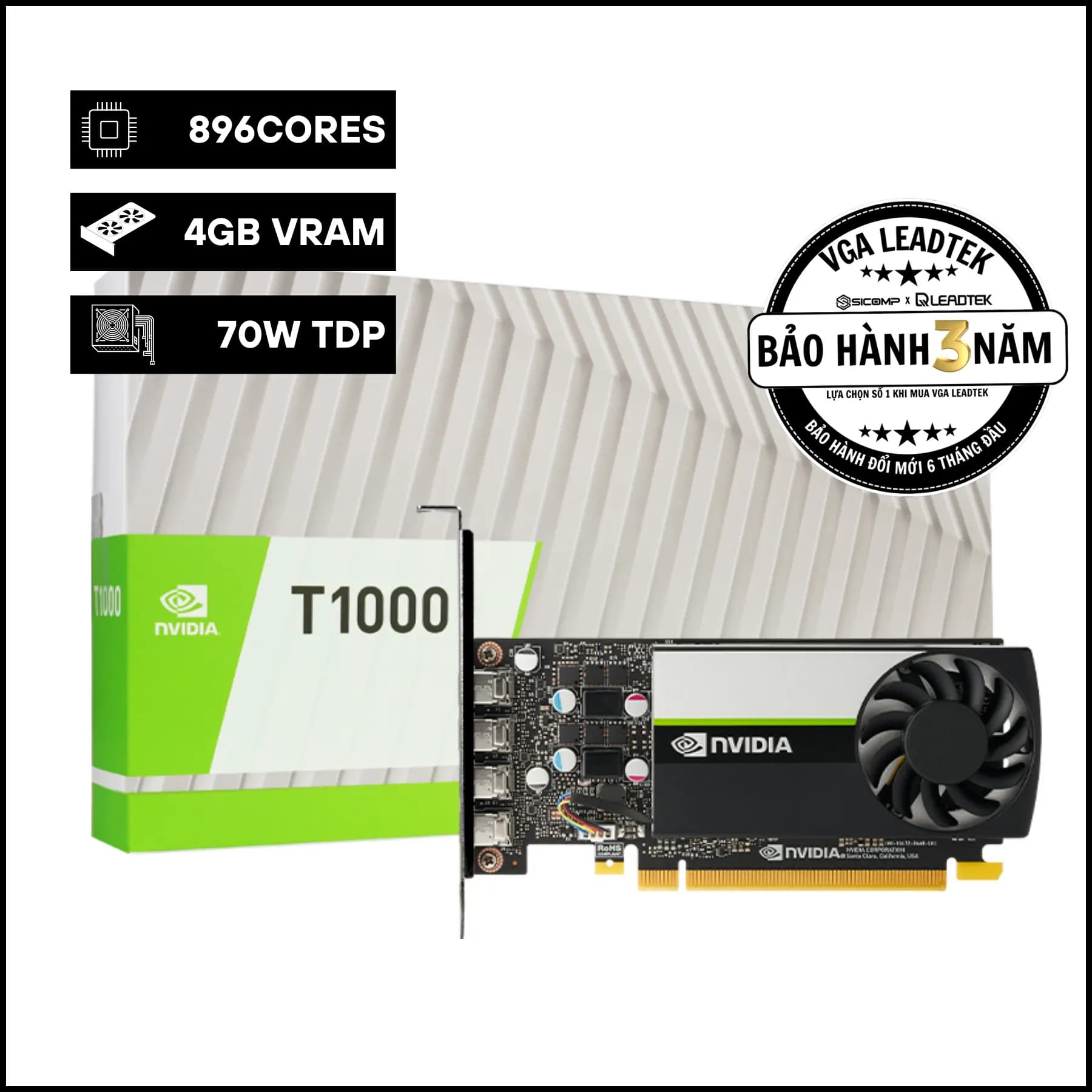 CARD MÀN HÌNH LEADTEK NVIDIA RTX T1000 4GB LIKE NEW